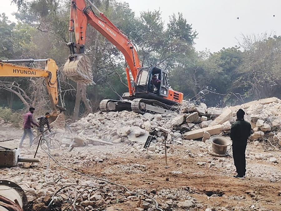 Overhead Tank Bites The Dust in Panchshila Park