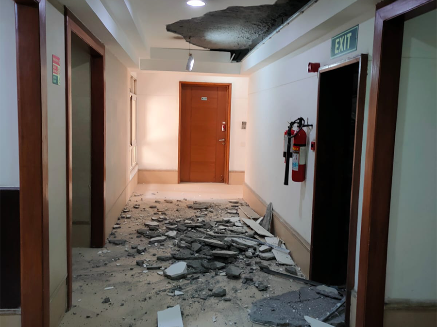 Lobby Roof Collapse