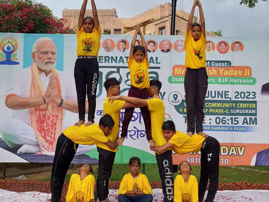 Yoga Day Celebrations At Community Centre