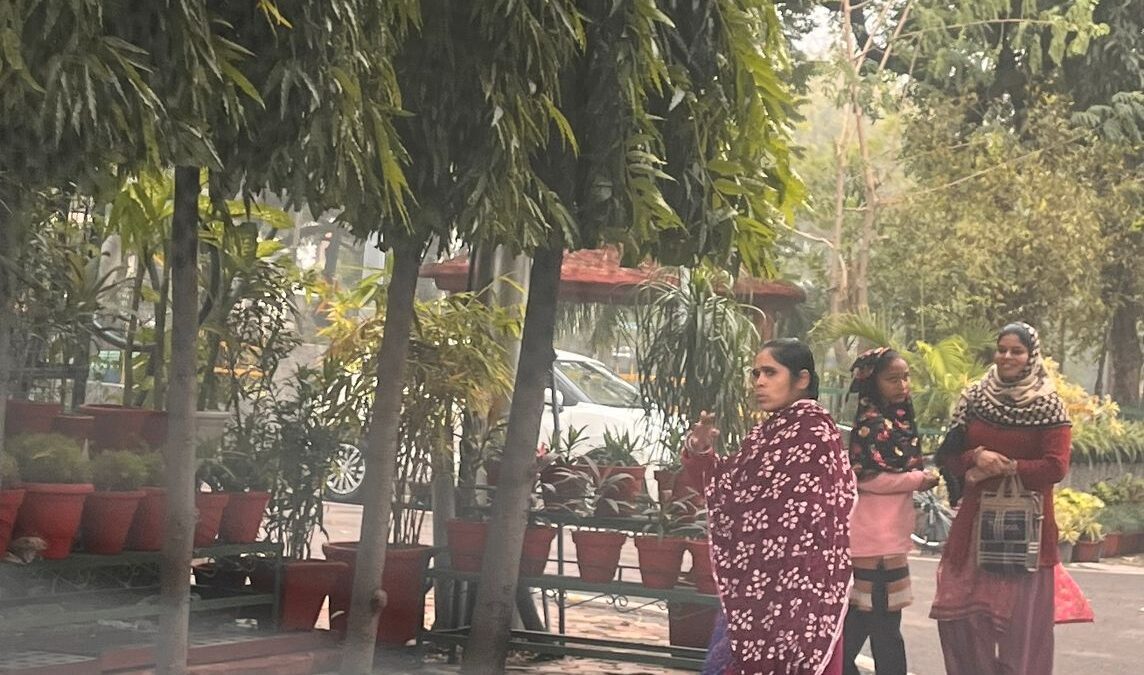 Women Loitering in the Parks Across the Sector Waiting for Handouts